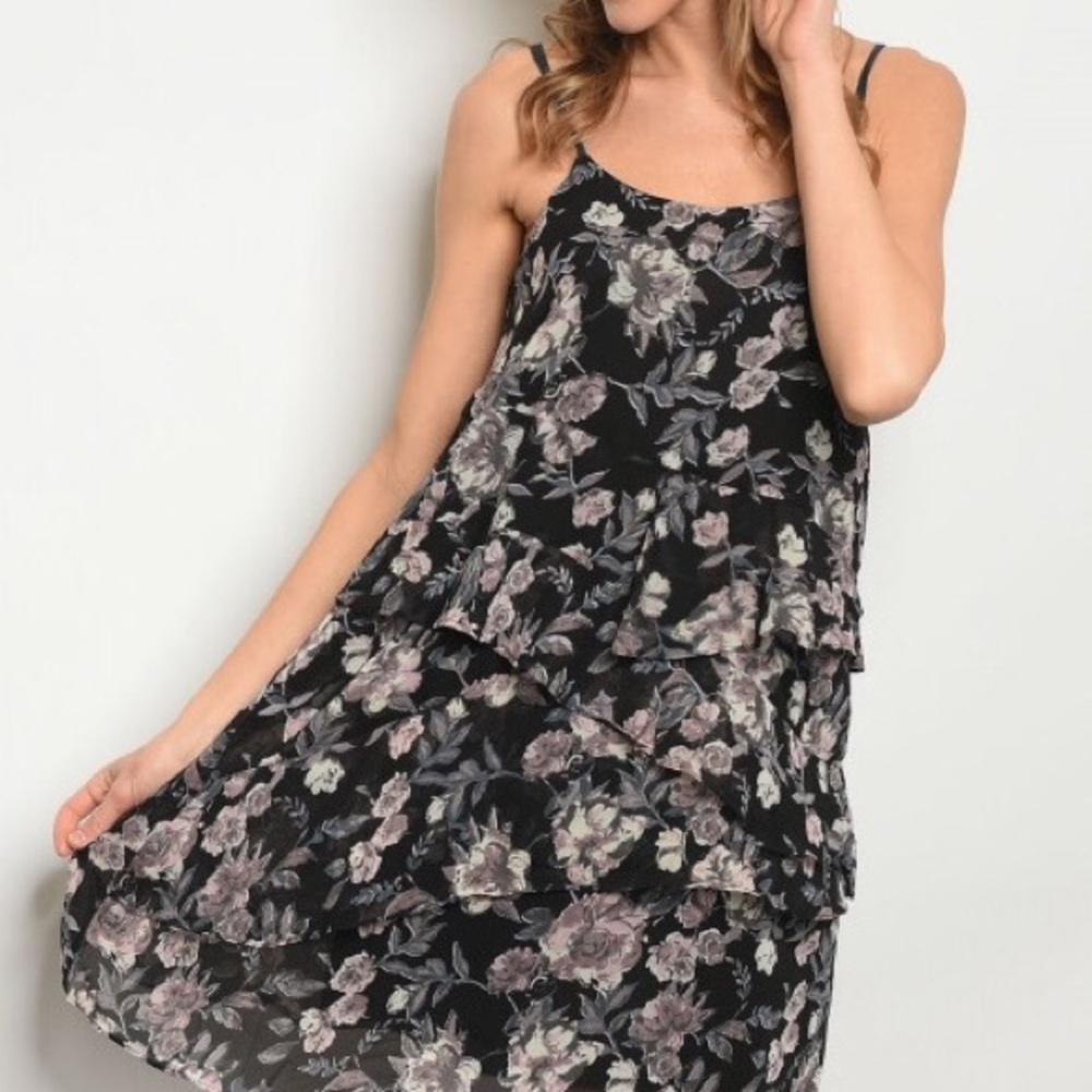 Black Flower Dress